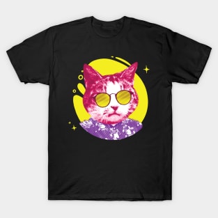 Cool Cat Sunglasses colorful cat T-Shirt